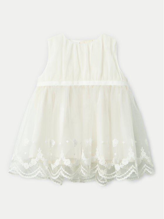 NAME IT Sukienka elegancka Demille 13240057 Écru Regular Fit