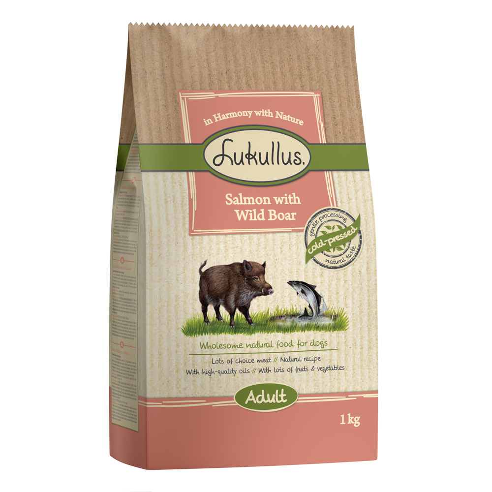 Lukullus Adult, łosoś z dzikiem  - 5 x 1 kg