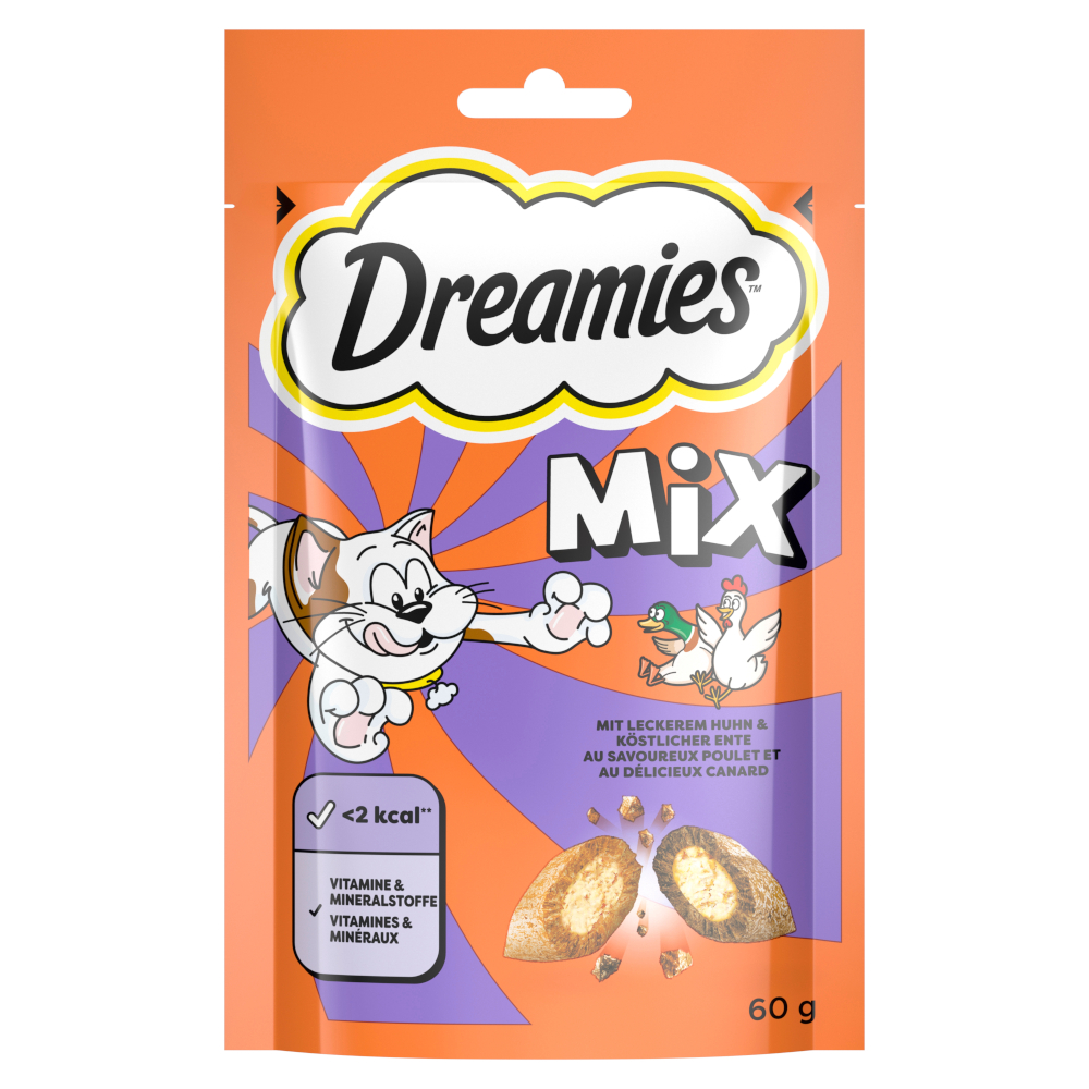 Dreamies przysmaki dla kota  - Kurczak z kaczką, 4 x 60 g