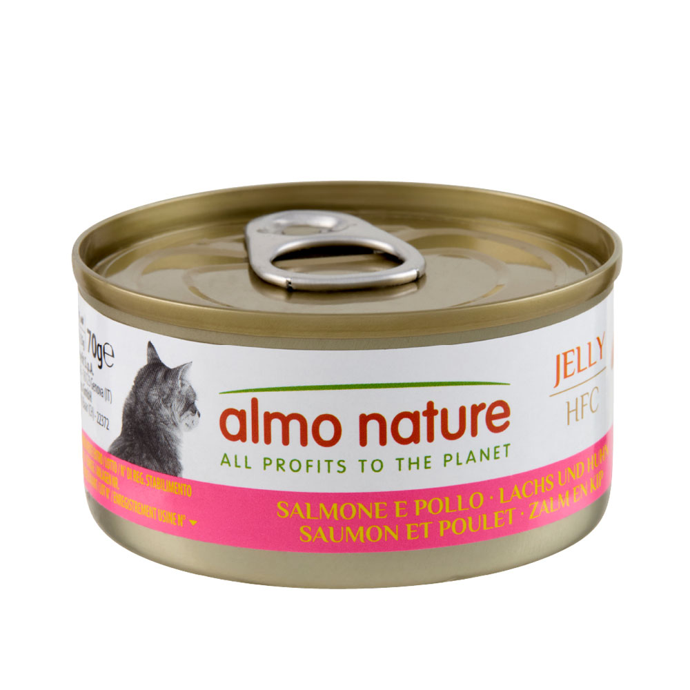 Korzystny pakiet Almo Nature, 24 x 70 g - Łosoś i kurczak w galarecie
