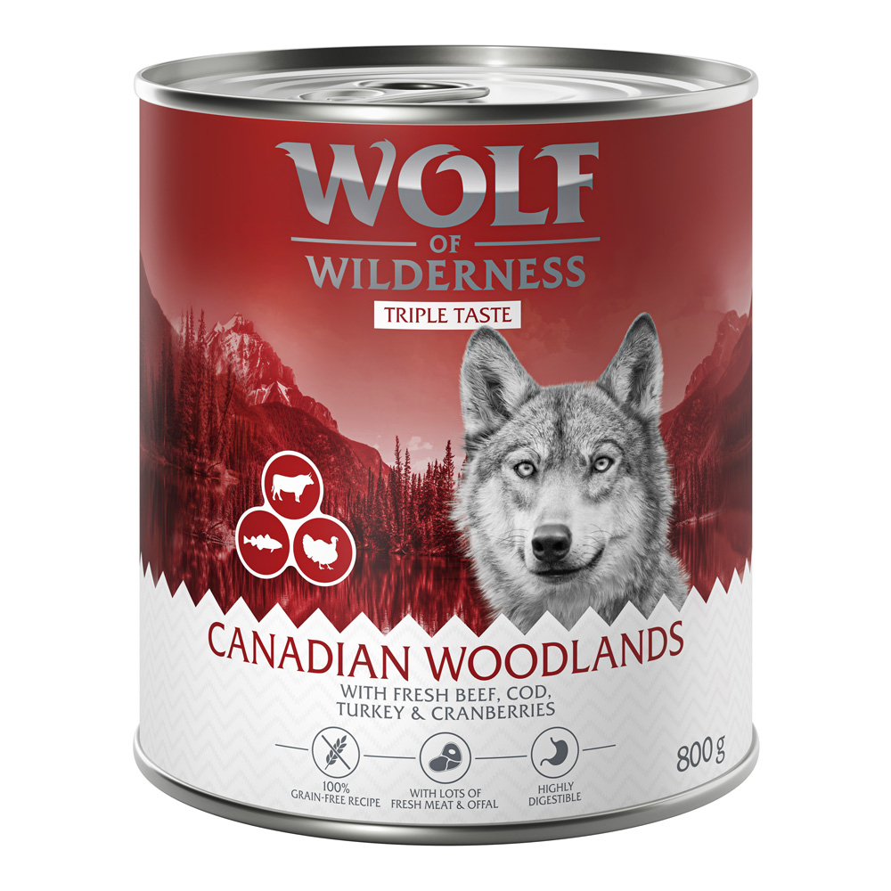 Korzystny pakiet Wolf of Wilderness „The Taste Of", 12 x 800 g -  The Taste Of Canada