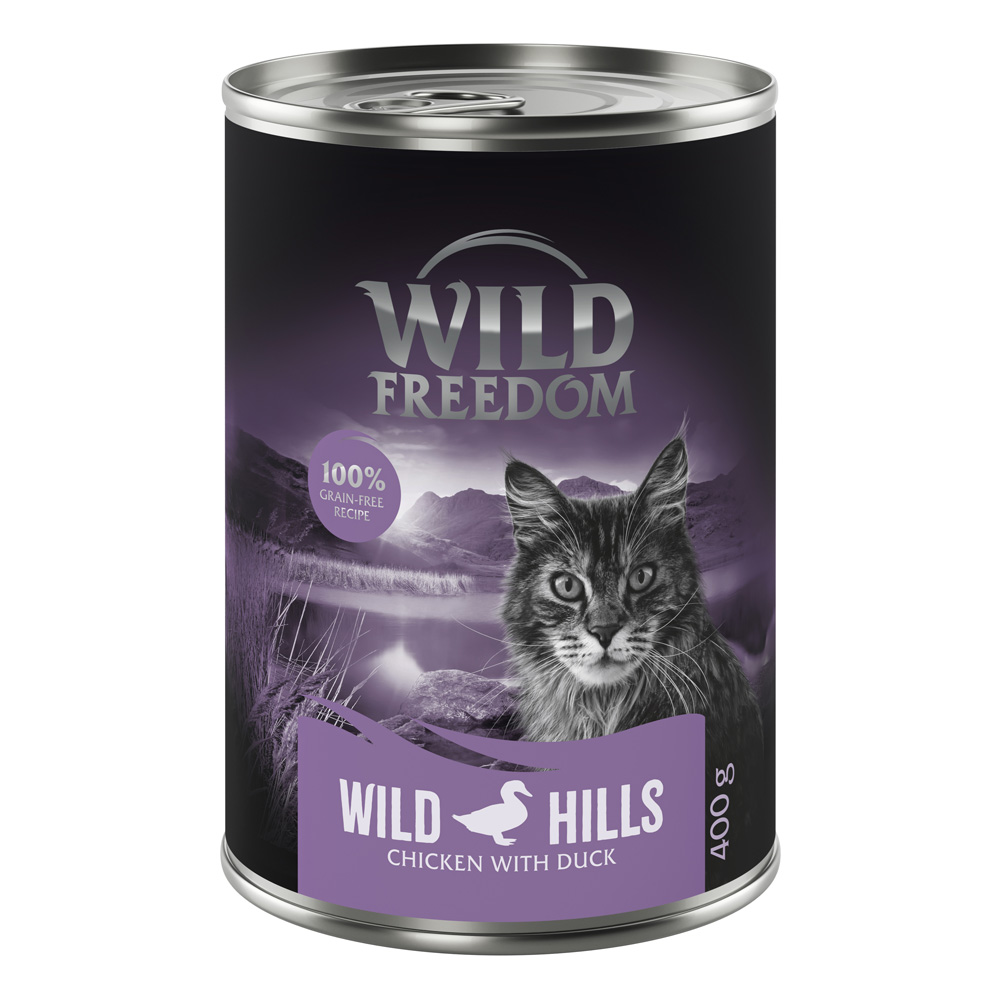 Korzystny pakiet Wild Freedom Adult, 12 x 400 g - bez zbóż - Wild Hills – Kaczka i kurczak