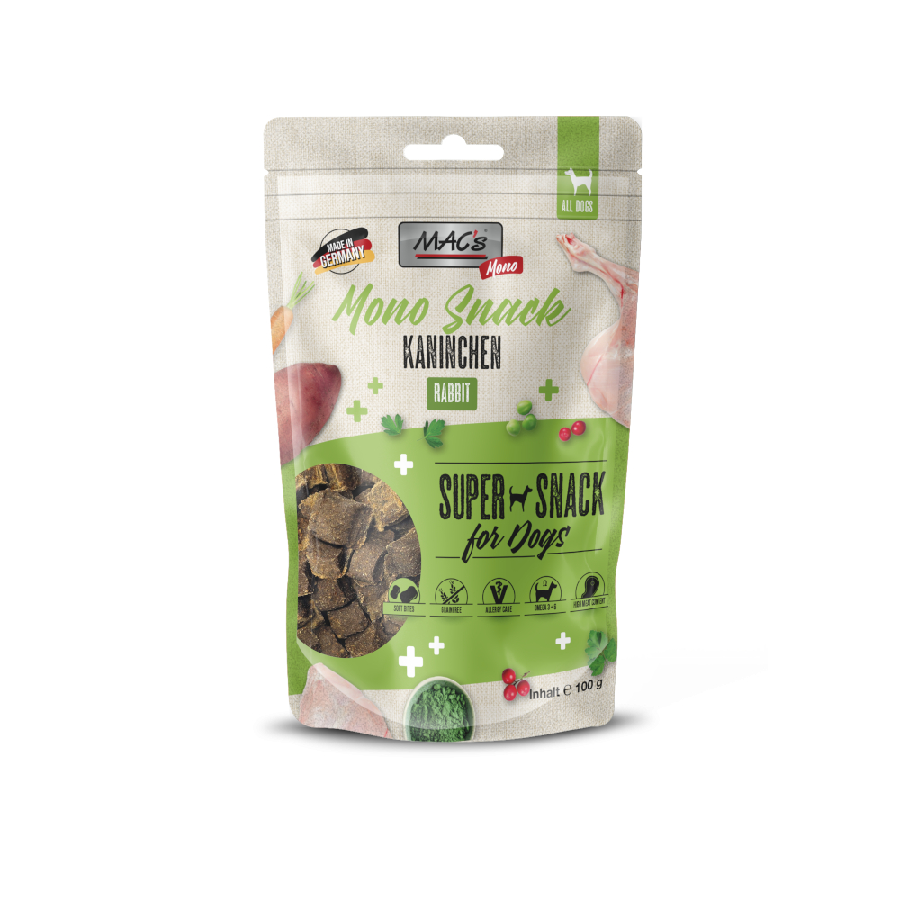 MAC's Dog Mono Snack - Królik, 6 x 100 g