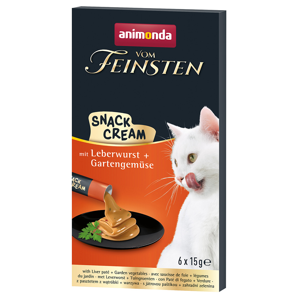 Animonda Vom Feinsten, pasta dla kota - 6 x 15 g, wątróbka i warzywa ogrodowe miniaturka