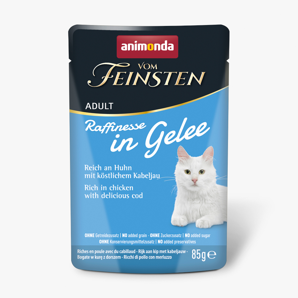 Korzystny pakiet animonda Vom Feinsten Adult Raffinesse w galarecie,  48 x 85 g - Kurczak z dorszem