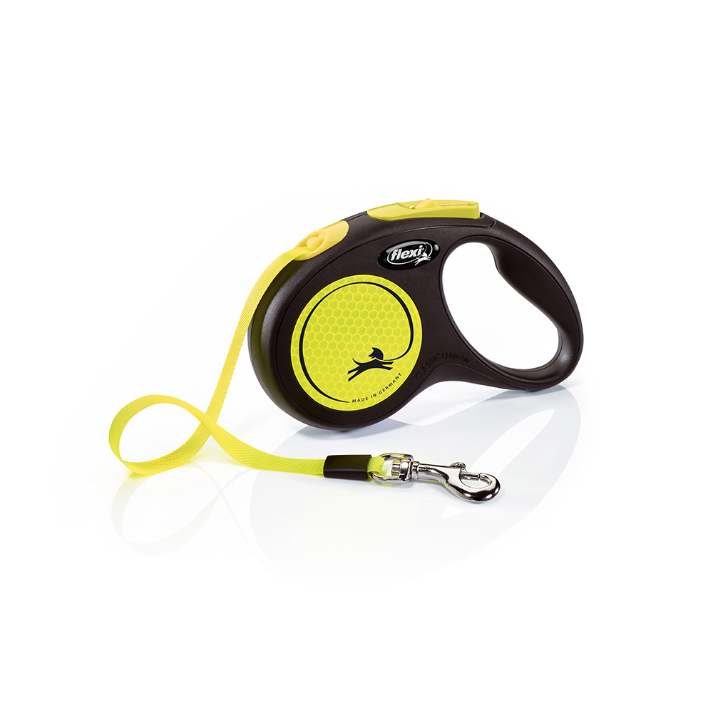 flexi New Neon smycz taśmowa 5 m - S: do 15 kg