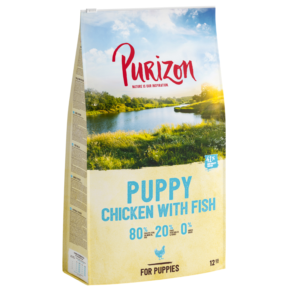 Dwupak Purizon, 2 x 12 kg - Puppy, kurczak z rybą, bez zbóż