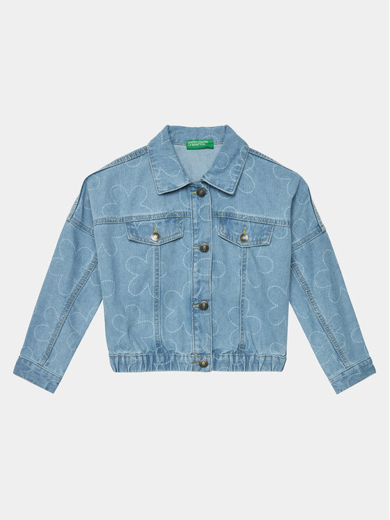 United Colors Of Benetton Kurtka jeansowa 2VUGCN04G Niebieski Regular Fit