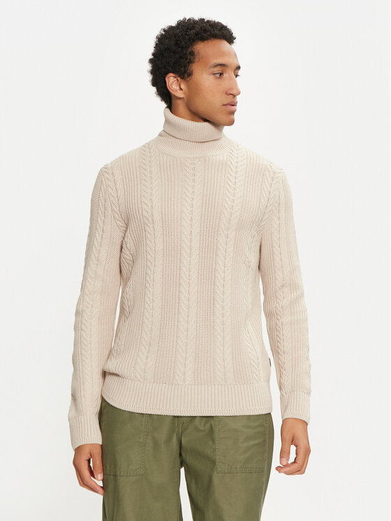 Jack & Jones Golf 12261441 Beżowy Regular Fit