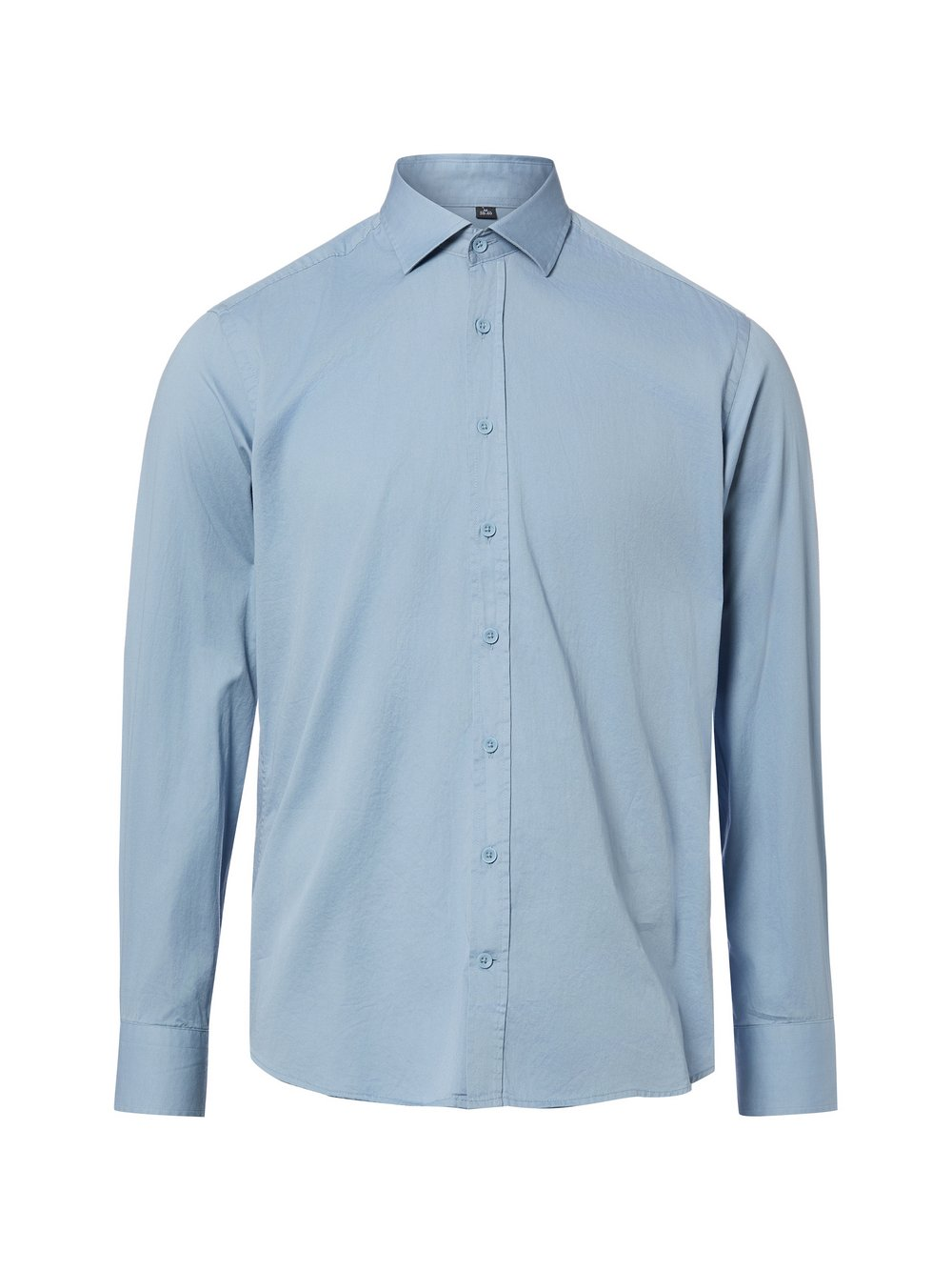 Nils Sundström Męska koszula casual Mężczyźni Modern Fit Bawełna niebieski, M
