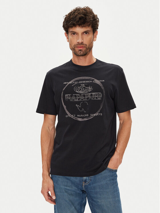 Napapijri T-Shirt S-Bald NP0A88SF Czarny Regular Fit