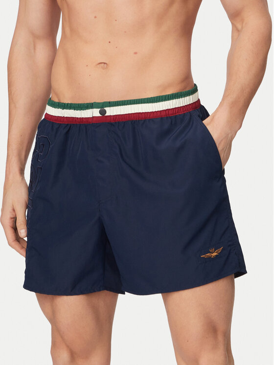 Aeronautica Militare Szorty kąpielowe 261BW0233UCT02967 Granatowy Regular Fit