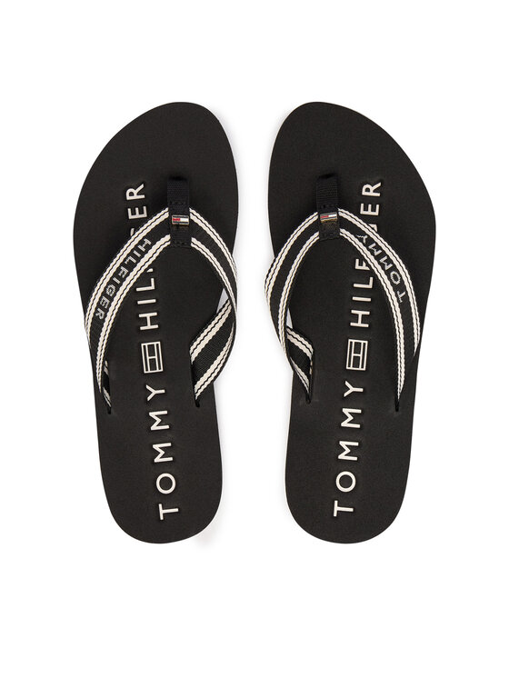 Tommy Hilfiger Japonki Th Webbing Summer Sandal FW0FW09193 Czarny