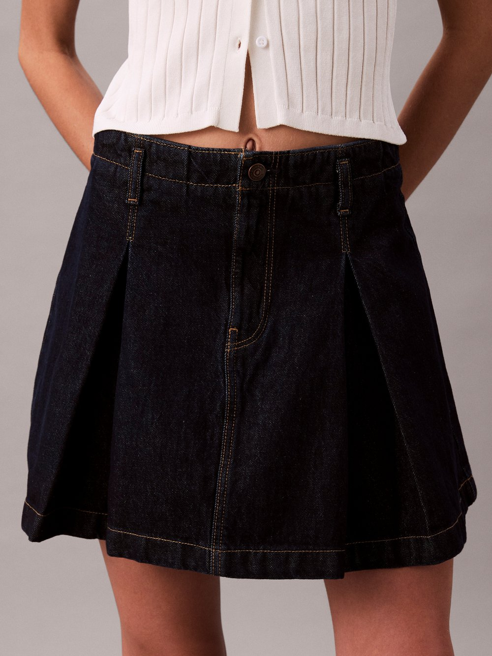 Calvin Klein Jeans Dżinsowa spódnica damska Kobiety Bawełna niebieski, 27