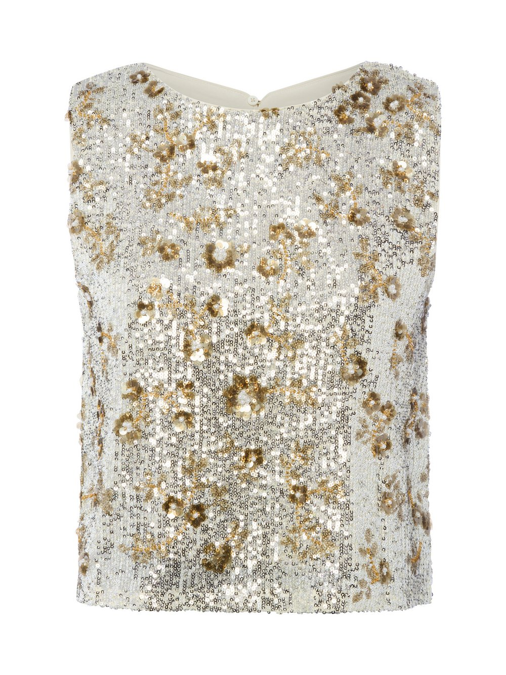 Msch Copenhagen Damski top z cekinami - MSCHMagnolia Kobiety srebrny|złoty, XS