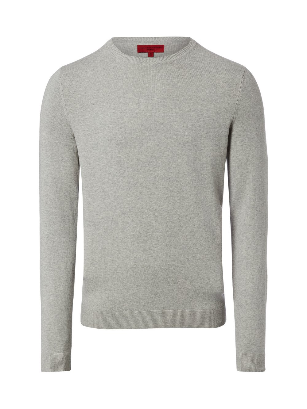 Finshley & Harding Męski sweter z dzianiny Mężczyźni Bawełna szary, XL