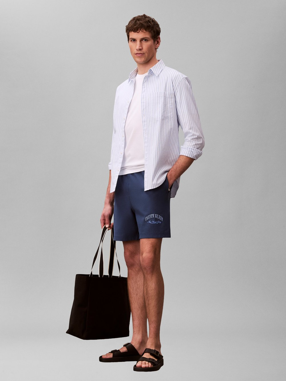 Calvin Klein Jeans Męskie szorty dresowe Mężczyźni niebieski, L
