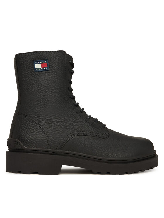 Tommy Jeans Trzewiki Tjm Lace Up Tumbled High EM0EM01631 Czarny