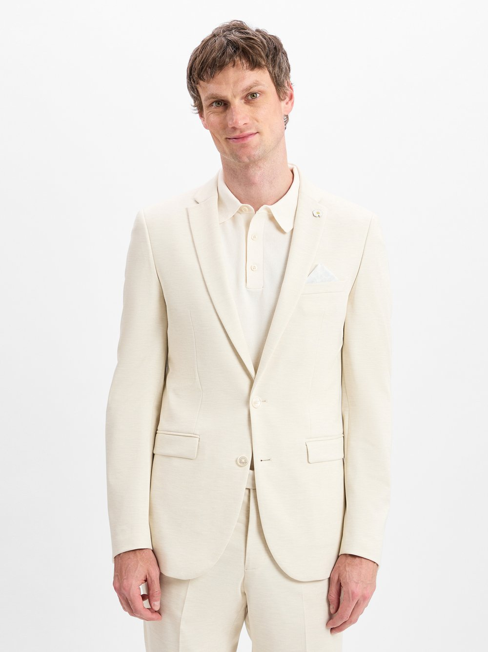 Finshley & Harding London Męska kurtka modułowa - Brixdon Mężczyźni Slim Fit biały, 50