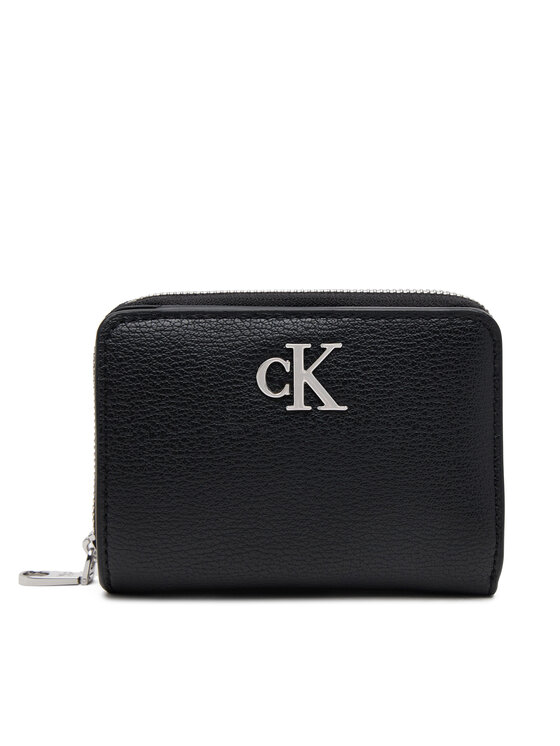 Calvin Klein Jeans Mały Portfel Damski Mnml Mngrm Md Flp Zp LV04K1009G Czarny