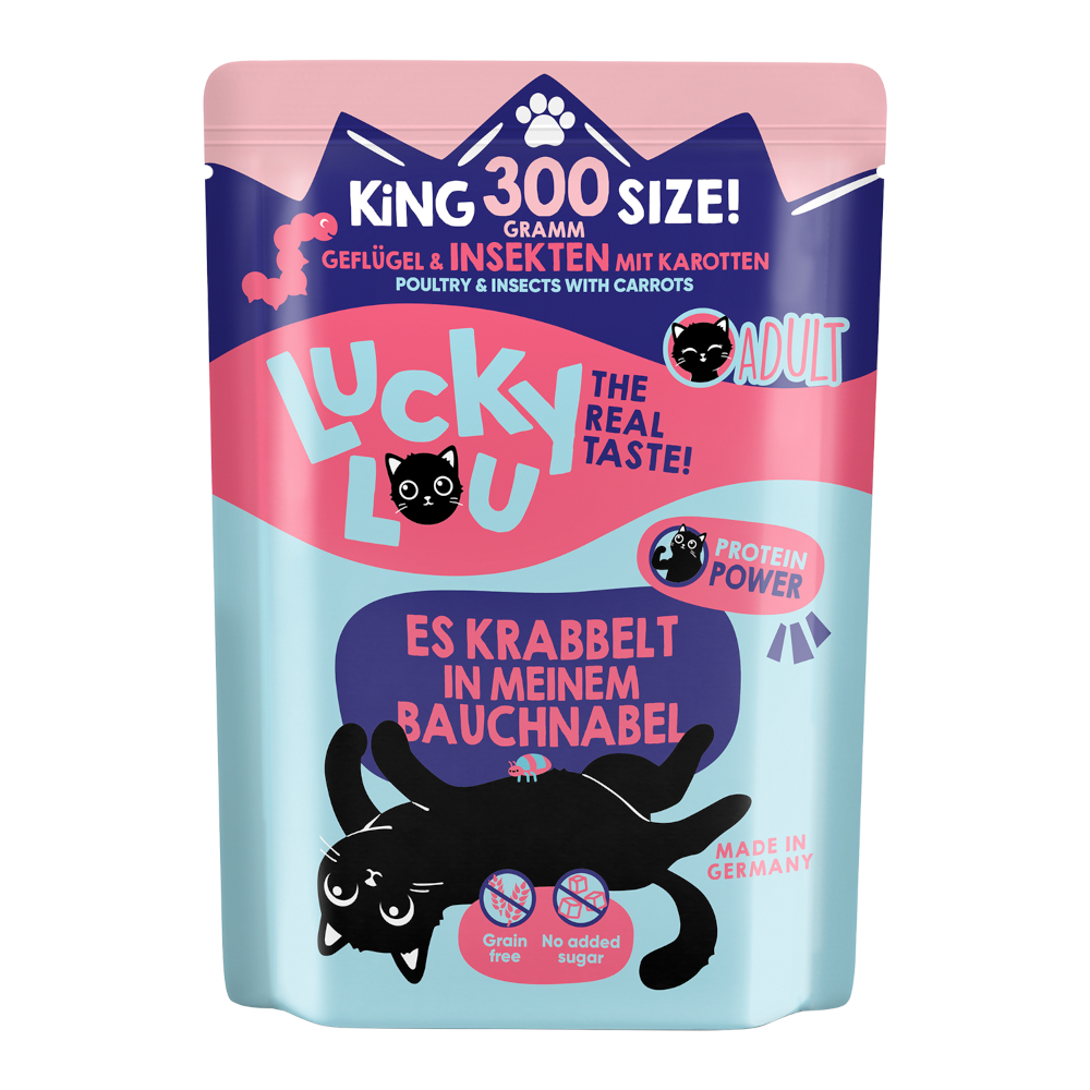 Korzystny pakiet Lucky Lou Adult, 2 x 300 g - Drób i owady