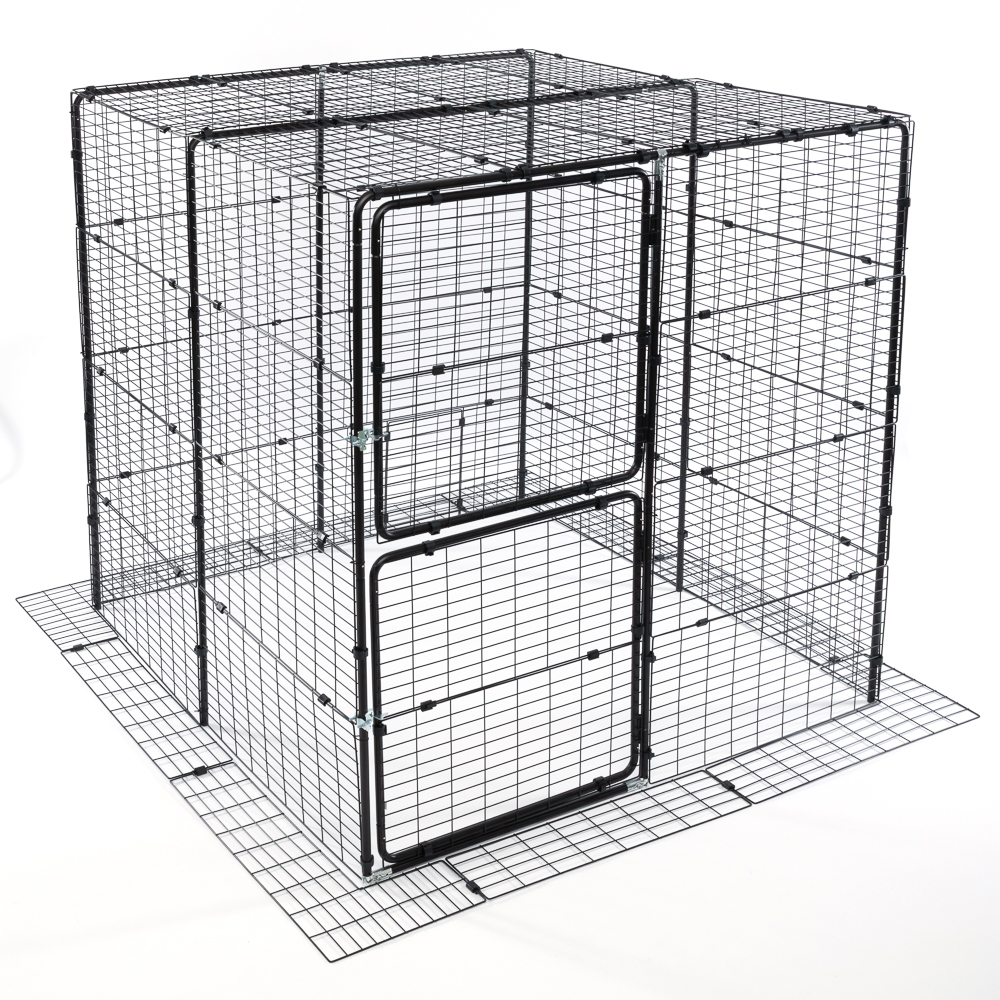 TIAKI Outdoor klatka dla kota, czarna - Dł. x szer. x wys.: 160 x 160 x 162 cm miniaturka
